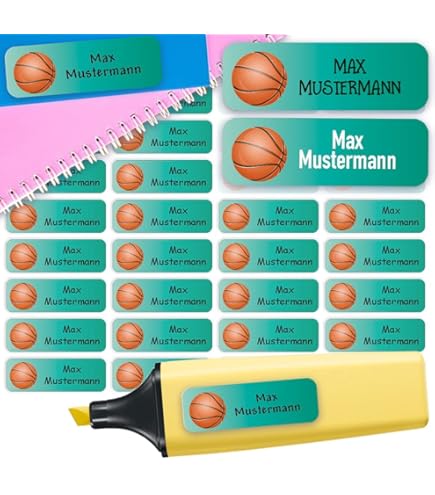 72 Namensaufkleber Für Stifte - Personalisierte Etiketten Für Schule