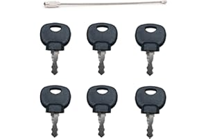 Newyuan 6PCS Bomag 14607 Excavator Ignition Key Compatible with JCB Bomag Cat Hatz Manitou Tractor Roller Dumper Plant Key
