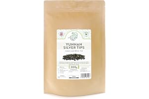 HIIP TEA Yunnan Silver Tips White Tea Loose Leaf - Premium Tea from Yunnan, China (Silver Tips - White, 300g)