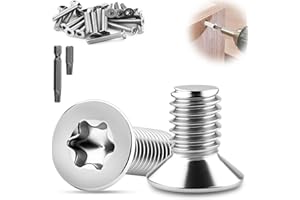 XRXYMQ 30 Stück Senkkopfschrauben M5 x 12 mm Senkkopf M5 Senkkopfschrauben Edelstahl A2 V2A mit Innensechsrund/Torx Schrauben für Geräte Maschinen Möbel