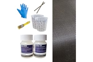 DD Composite Carbon Komplett-Set 0,25m² Leinwand Epoxidharz transparent Carbongewebe Top Qualität einzigartige Optik individuelles Design Kohlefaser