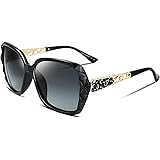 FEISEDY Classic Polarized Women UV400 Sunglasses Sparkling Composite Frame B2289