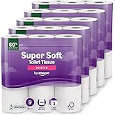 by Amazon Super Soft Toilet Tissue, 3-ply, 45 Rolls (5 Packs of 9), 200 Sheets per Roll, FSC Certified