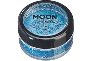 Holographic Glitter Shakers by Moon Glitter - 100% brokatowe kosmetyki do twarzy, ciała, paznokci, włosów i ust - 5g - Niebieski