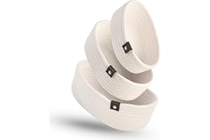 Gem of Oak Aufbewahrungskörbe oval für Regale Schränke Schlafzimmer Badezimmer Organisation Schubladenschrank Kommode Kinderzimmer Dekoration Dekokorb, 3er Set