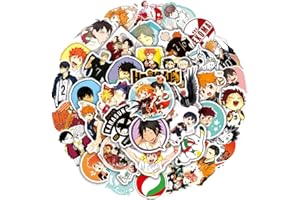 FANCICO Haikyuu!! Aufkleber 100 Stück Cartoon Aufkleber für Wasserflaschen, Gepäck, Fahrrad, Auto, Niedliche Geschenke Partyzubehör für Kinder, Teenager, Erwachsene