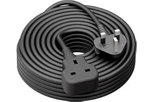 LIPWEL Outdoor Extension Lead 10m Plug Socket Power Cable Extra Long Extension Cord 13 Amp Heavy Duty Outside Plug Socket Black