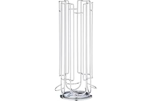 SERAFINO ZANI Capstores 50.48574 Tavolaswiss Porte capsules rotatif pouvant contenir 24 capsules Dolce Gusto Acier chromé