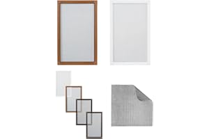 UNBEKANNT MOSQUITERA CON MARCO DE ALUMINIO, RED ANTIMOSQUITOS Y ANTIINSECTA PARA VENTANAS, MARCO DE ALUMINIO, 80x100, 110x130, 120x140 cm (80x100cm, Blanco)