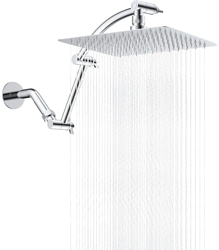 13-inch Shower Head Extension Arm - Adjustable Solid Brass Gooseneck Extender (Oil Rubbed Bronze)