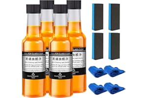 ‎ACAREY Car Glass Oil Film Cleaner, Car Glass Oil Film Cleaner, Car Window Windscreen Cleaner, Glass Cleaner Car Glass Cleaner Cleaning Remover Windscreen Glass Cleaner (4 Pieces)