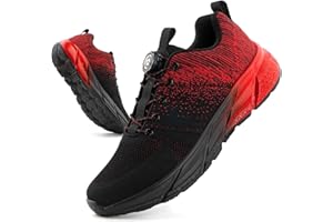 Hitmars Scarpe Running Uomo Donna Scarpe Ginnastica Corsa Sportive Air Sneakers Palestra Camminata Jogging Traspiranti Running Fitness Nero EU 36-47