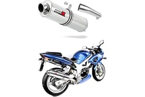 DOMINATOR EXHAUST SYSTEM SV 650 S Marmitta racing TONDO Dominator Exhaust Terminale di Scarico Silenziatore 1999 2000 2001 2002