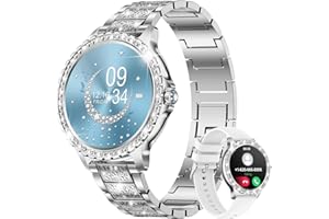 LIGE Smartwatch Damen mit Telefonfunktion,20 Sportmodi Armbanduhr mit Menstruationszyklus Schlafmonitor Pulsuhr Blutdruckmessung Schrittzähler Fitnessuhr Damen für Android iOS Silber