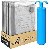 Raplink Space Saving Vacuum Bags with Manual Pump, 4x(50x40cm) | for Travel, Moving &amp; Storage