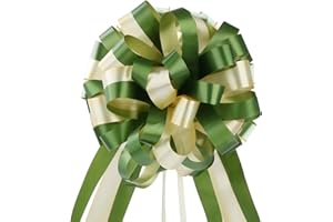 EDATOFLY 10 Pezzi Coccarde Fiocco per Fiocchi Matrimonio, Fiocchi Matrimonio Grandi Fiocchi Regalo Archi da Regalo per Mazzi di Cesti per Auto per Feste di Natale e Matrimoni Fioristi (Verde)