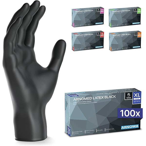 Black Latex Long Gloves for Women Men,Rubber Long Gloves