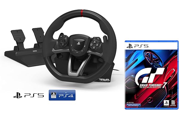 Volante y Pedales Hori RWA con licencia Sony PlayStation 4/5 [Nuevo modelo compatible con PS4/PS5] + Gran Turismo 7 [Playstation 5]