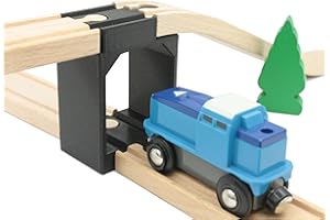 Locorico 3 Ponts Tunnels pour Train en Bois Compatible Brio Lillabo Hape