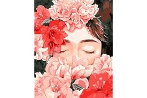 Maysurban DIY Mädchen Malen Nach Zahlen Erwachsene mit Pinsel und Acrylfarben, Flammenloses Ölgemälde-Set als Geschenk für Kinder und Erwachsene, 40 X 50 cm ohne Rahmen