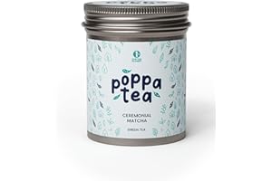 ‎POPPATEA PoppaTea Matcha Tee - Zeremoniell - Japanischen Grünteeblättern (50g Dose, Matcha)