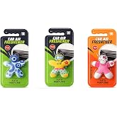 Maskot Şeklinde Araba Kokusu, Oto Parf&uuml;m, Green Citrus ve Strawberry &Ccedil;eşitleri, 3'l&uuml; Set