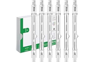 Jaenmsa R7S Ampoule Halogène 118mm 300W, 230V Dimmable - Lampe Tige Pour Spot de Bâtiment, Eclairage Paysage de Travail, Salon - Lot de 6