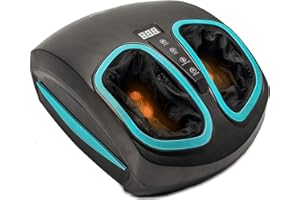 INVOSPA Shiatsu Foot Massager Machine with Heat - Electric Deep Kneading Heated Foot Massage Air Compression - Circulation, Legs, Plantar Fasciitis, Neuropathy Pain Therapy Spa Feet Massager
