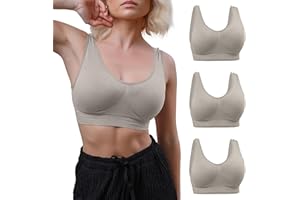 Love My Fashions® Women's Super Comfort Bra Nonpadded Pack of 1 & 3 Seamless Crop Top Bralette Everyday Wear Plus Size Sleep Yoga Stretch Sports Bras