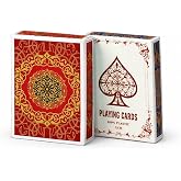 Kırmızı Jumbo Boy Pvc Plastik Su Ge&ccedil;irmez iskambil Poker Oyun Kağıdı rd61kr