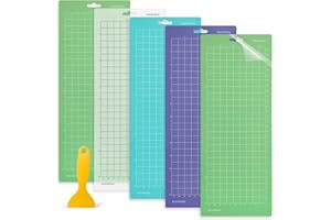 GIGMETA Lot de 5 tapis de découpe pour Cricut Joy - 11,4 cm x 30,5 cm - Pour machine à écrire Cricut Joy - Colle de rechange - Pour la couture artisanale