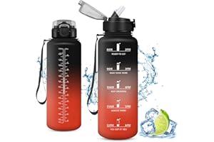 VIKASTAR ikastar Botella Agua Deporte, 500ml/1l/1500ml Botella con pajita, Botellas Agua Niños sin BPA
