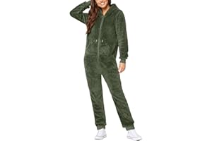CAXNDYCING Tuta da donna morbida invernale Onesie da donna, morbida tuta da donna, invernale, calda, tuta intera in pile, tuta intera