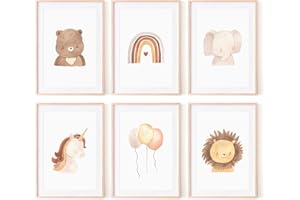OHBIMBA Quadri per bambini per camera da letto bambino | Lamine | Decorazione per bebè | Decorazioni da parete (senza nastro)