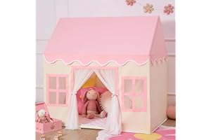 Wilwolfer Kids Play Tent Indoor : Princess Tent with Padded Mat - Large Toddlers Playhouse for Girls & Boys, Girls Tent, Kids Toys House Birthday Gift