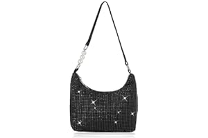 simarro Women's Bling Evening Clutch Bag, Shiny Stylish Evening Handbag Sparkly Rhinestone Shoulder Bag Hand-held Armpit Bag Lady Girl Party Purse for Prom Wedding Cocktail Party Banquet