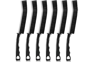 Linkgood Hartborsten Eckenreinigungsbürste, 6 Stück Spaltreinigungsbürste Reinigungsbürste für Bad/Küche/Wand/Tür, Fugenbürste für Fliesenböden/Tastatur/Gleitschiene, Tiefenreinigung für Fenster