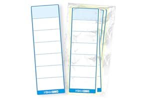 ‎ITENGA itenga 10x Ordneretiketten Ordnerrückenschild für breite Ordner 6x19cm I Aufkleber für Ordnerrücken selbstklebend aus Haftpapier (blau)