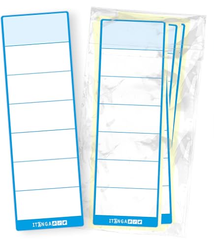 Lot De 50 Étiquettes Autocollantes Pour Dos De Classeur 5,4 X 19 Cm - Organisation Bureau École