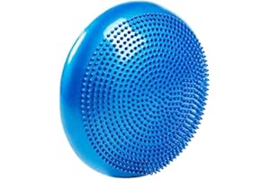 eBoutik - Non-Slip Body Fitness Balance Board - Round Training Wobble Cushion for Lumbar Support, Lower Back Pain Relief, Core Strength, Stability, Rehabilitation Physio - Pump Included