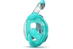 G2RISE Full Face Snorkel Mask Kids Snorkeling Set, 180 Degree Panoramic View, Anti-Fog & Anti-Leak Dry Top Snorkel Set for kids 3-8