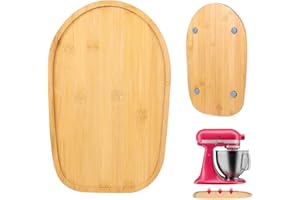 SWAWIS Planche de Glissement Compatible avec KitchenAid Artisan 4,5-5 Qt (4,3 L - 4,7 L) Support Coulissante en Bambou Pour Mixer Slider Mat for Kitchen Aid Stand Mixer