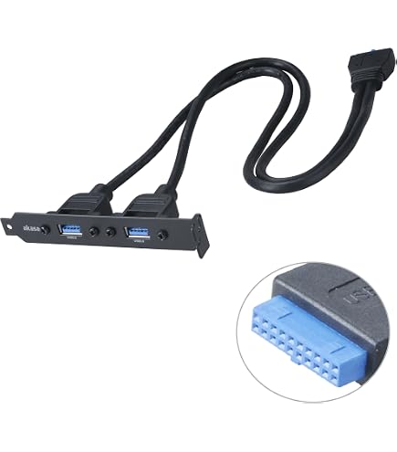 USB 3.0 Verlängerungskabel Intern – 50 Cm, 19-polig, Für PC-Gehäuse & Mainboard, Blau, Bis 5 Gbit/s