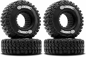 OGUNKE OGRC Super Soft 1.0 Crawler Tires All Terrain Tires for SCX24 C10/JLU/Bronco/Gladiator/Deadbolt/FCX24 1/24 Crawler Upgrades,54.5 * 19mm
