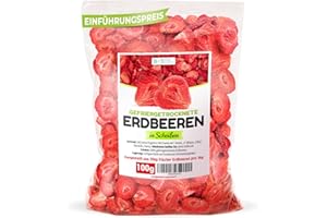 ‎DETOX ORGANICA Detox Organica GEFRIERGETROCKNETE ERDBEEREN, 100g Früchte in Scheiben, 100% Trockenfrüchte - natürlich und ohne Zusatz von Zucker oder Zusatzstoffen