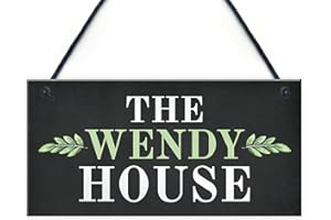 RED OCEAN The Wendy House Hanging Summer House Garden Shed Decor Sign Home Gifts