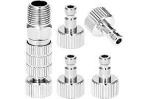 QWORK® 5 stycken 1/8 tums airbrush adapter, snabbkoppling för airbrush-, enkel anslutning/separation för sprutpistoler och lu