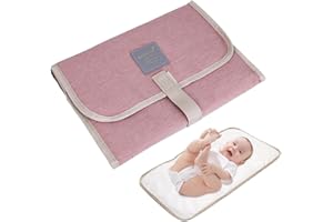 YTUGIL Baby-Wickelunterlage, faltbar, Reise-Wickelunterlage, tragbare Wickelunterlage, wasserdicht, faltbar, Rosa