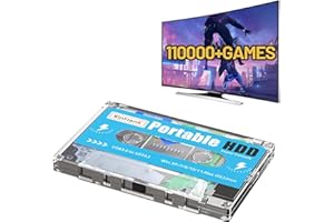 iTAP Kinhank 500G HDD Portable Game Drive Built-in 110,000+ Games, Batocera 33 Game System Compatible with 90+ Emulators,Plug and Play,USB3.0,Support for Windows/Laptop/PC/Mac