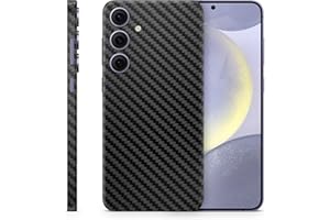 TF Skins Funda Protectora para Samsung Galaxy S24, S24 Plus, S24 UltraAdhesivo para la Parte Trasera y los Laterales de protección(Carbon Negro, Galaxy S24)